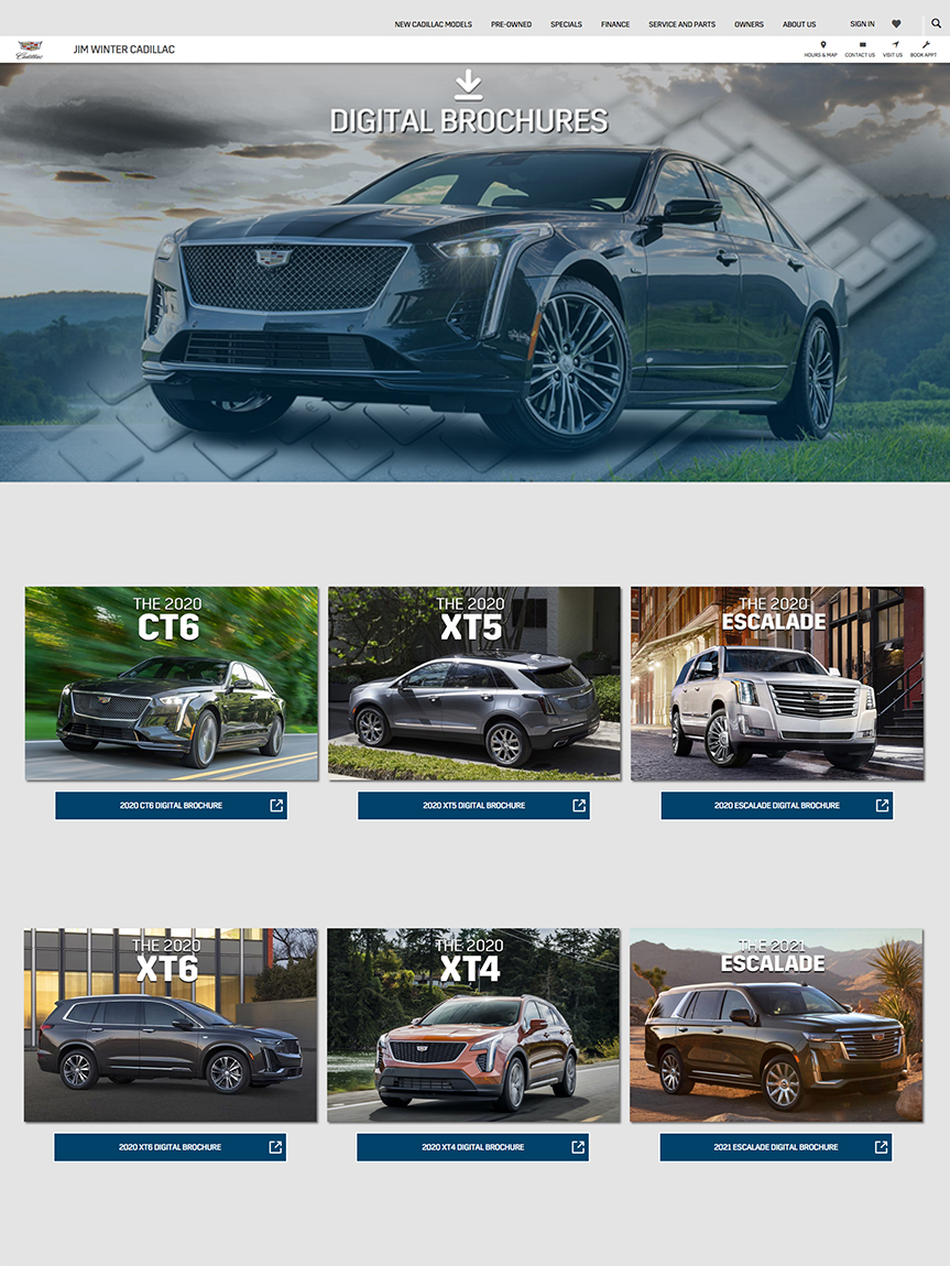 2020 Cadillac Digital Brochures