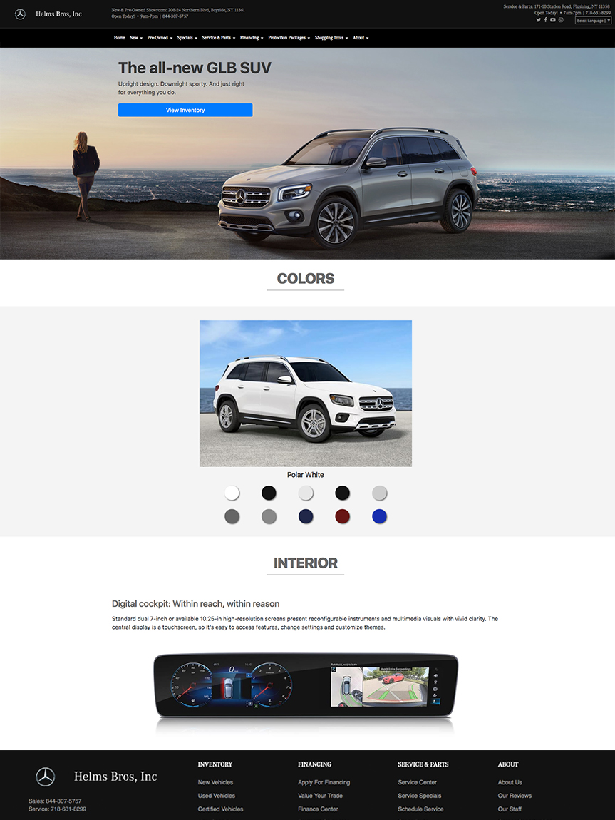 2020 Mercedes-Benz GLB Landing Page