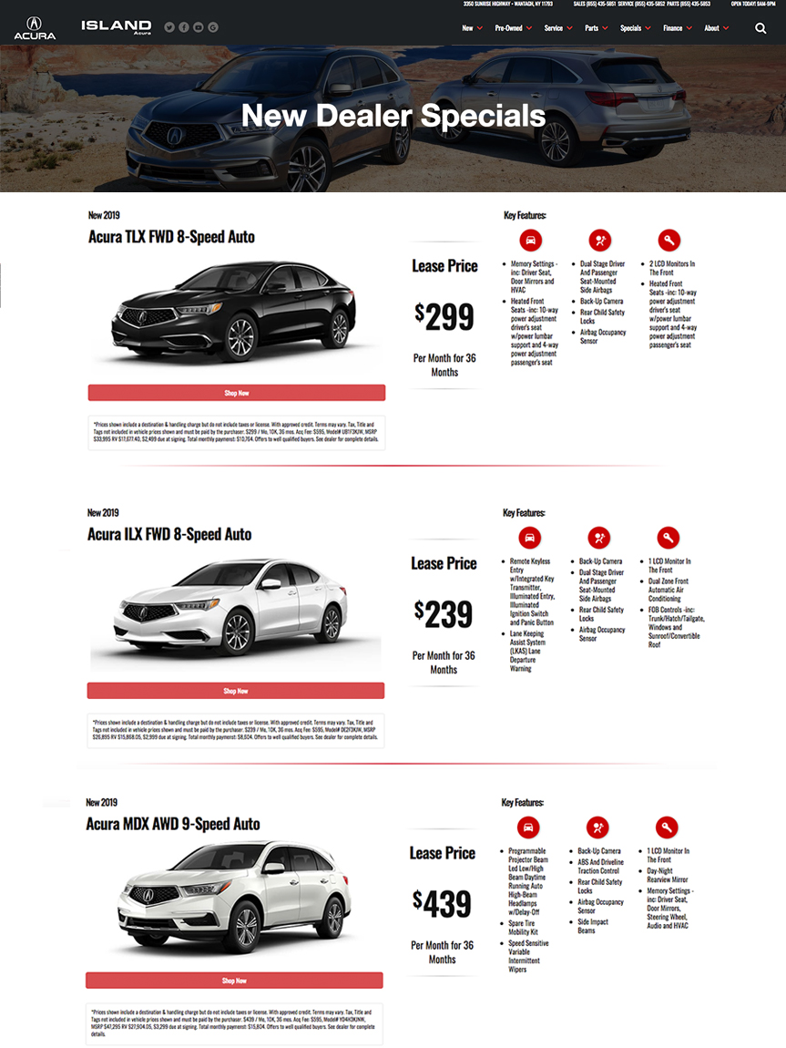 Island Acura Manager Specials