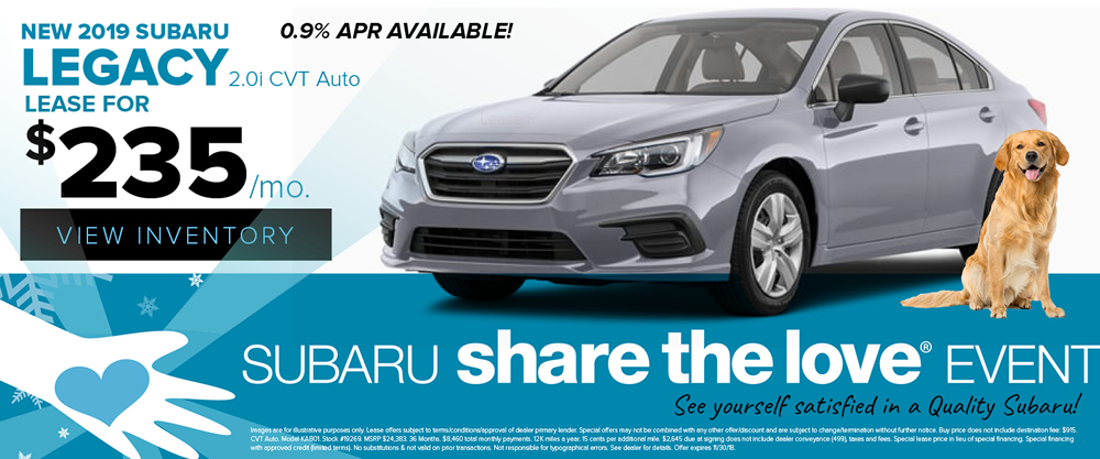 New Car Special Ad for Subaru